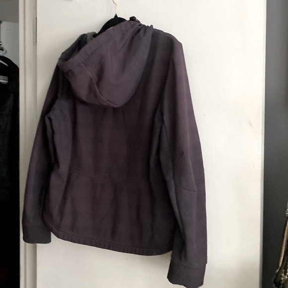 Grey Plaid Rain Resistant Jacket- Fleece Lined! - Picture 7 of 10